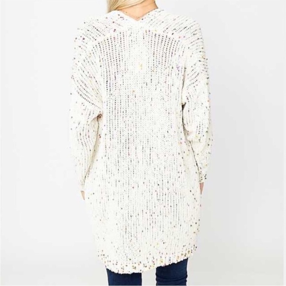 Altar’d State Knit Confetti Speckled Open Front Cardigan Sz XS - Picture 12 of 12